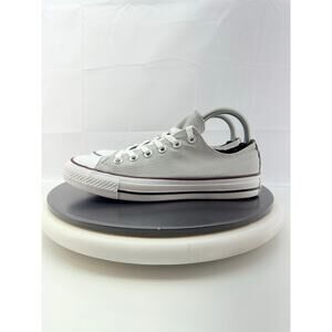 Converse All Stars Womens Size 8 Gray Double Tongue Purple Plaid Shoes 555301F